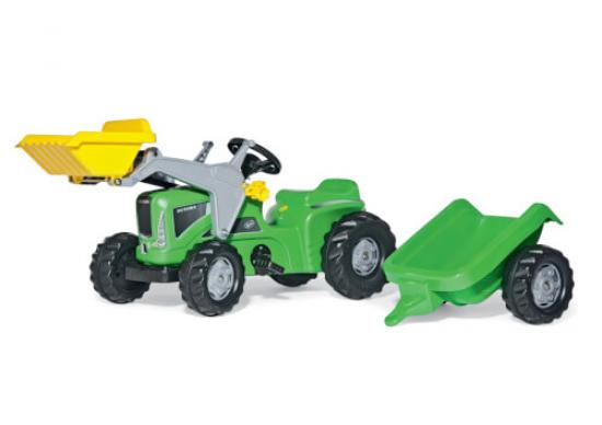 Rolly Toys Kiddy Futura mit Anhänger und Frontlader grün