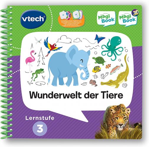 VTech 80-481004 MagiBook Lernbuch, Lernstufe 3 - Wunderwelt der Tiere