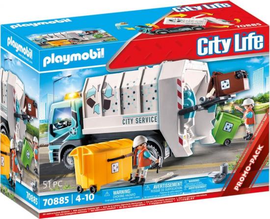PLAYMOBIL City Life 70885 Müllfahrzeug mit Blinklicht