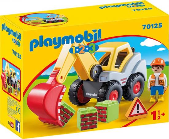 PLAYMOBIL 1.2.3 70125 Schaufelbagger
