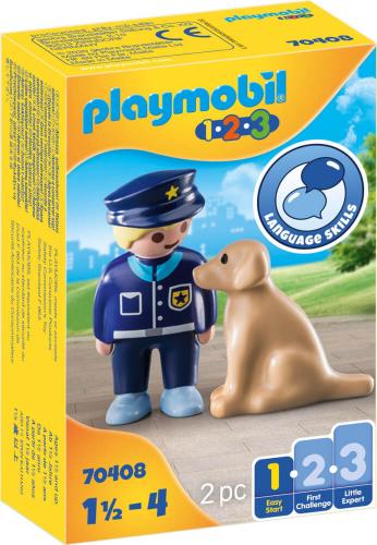 PLAYMOBIL 1.2.3 70408 Polizist mit Hund