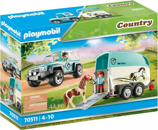 PLAYMOBIL® Country 70511 PKW mit Ponyanhänger