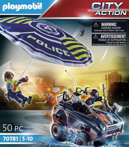 PLAYMOBIL City Action 70781 Polizei-Fallschirm: Verfolgung des Amphibien-Fahrzeugs