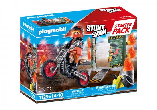 PLAYMOBIL® Stuntshow 71256 Starter Pack Motorrad mit Feuerwand