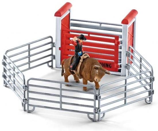 Schleich Farm World 41419 Western/ Rodeo Bull Riding mit Cowboy