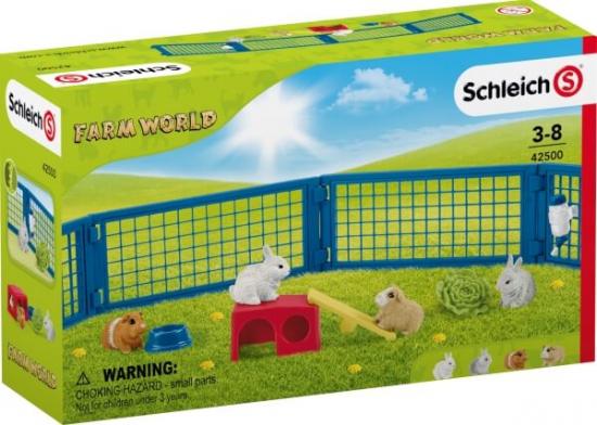 Schleich Farm World 42500 Zuhause für Kaninchen und Meerschweinchen