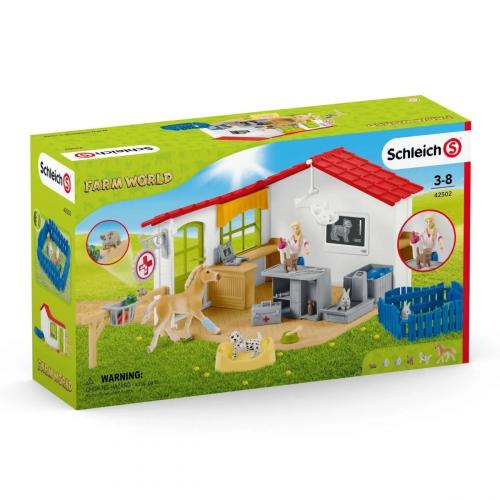 Schleich Farm World 42502 Tierarzt-Praxis mit Haustieren